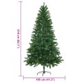 vidaXL Umelý vianočný stromček, realistické ihličie 210 cm, zelený