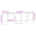 vidaXL TV stolík hnedý dub 122x34x41 cm kompozitné drevo