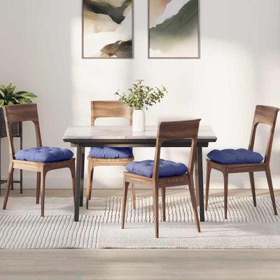 vidaXL Vankúše na sedenie 4 pcs Modrá džínovina 45 x 45 x 12 cm látka