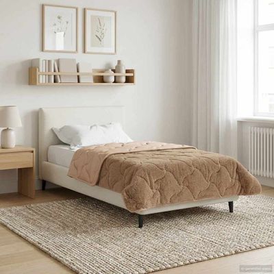 vidaXL Zimný prehoz Sivohnedá 140 x 220 cm Mikrofáza a Teddy fleece
