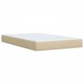 vidaXL Boxspring posteľ s matracom krémová 120x190 cm látka