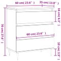 vidaXL Komoda dub sonoma 60x35x70 cm spracované drevo