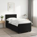 vidaXL Posteľ boxspring s matracom Čierna 80 x 200 cm Zamat