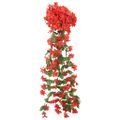 vidaXL Kvetinové girlandy 3 ks, červené 85 cm