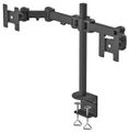 Neomounts FPMA-D960D / Flat Screen Desk Mount (clamp) / Black Držák, VESA, stolný, pre 2 ploché monitory, uhlopriečka 10"-27", naklonenie 180°, otáčanie 180°, rotácia 360°, nosnosť 16kg, čierny