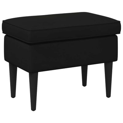 vidaXL Taburetka Čierna 55 x 35 x 41 cm Zamat