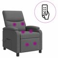 vidaXL Masážne relaxačné kreslo Tmavosivá Látka