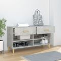 vidaXL Botník betónovo sivý 102x35x55 cm spracované drevo