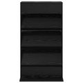 vidaXL Regál na časopisy Čierny dub 70 x 41 x 126 cm Kompozitné drevo