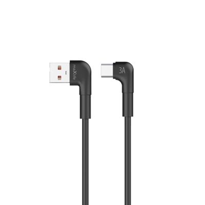 Maxlife MXUC-09 lomený kábel USB - USB-C 2,0 m 3A čierny