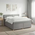vidaXL Posteľ boxspring s matracom Svetlosivá 140 x 190 cm Látka