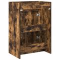 vidaXL Skriňa pod umývadlo do kúpeľne Dymový dub 56 x 37,5 x 81 cm
