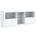 vidaXL Komoda s LED svetlami biela 162x37x67 cm