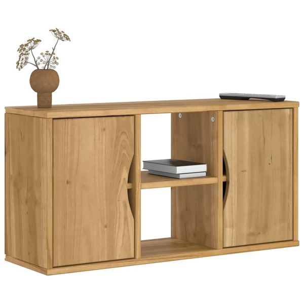 vidaXL TV skrinka „ODDA“ 79x24x40 cm masívne borovicové drevo