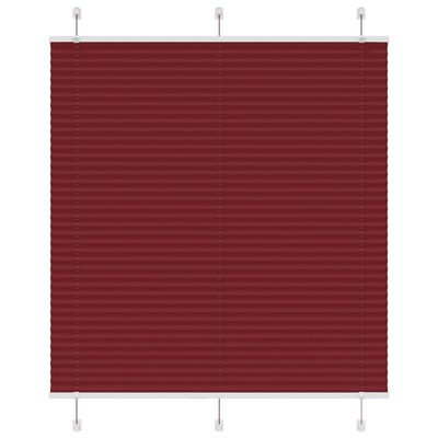 vidaXL Plisovaná roleta bordová červená 115x100 cm šírka látky 114,4 cm polyester