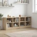 vidaXL Skriňa pod posteľ s poličkou 2 ks Dub sonoma 66 x 33 x 48 cm