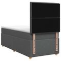 vidaXL Posteľ boxspring s matracom Tmavosivá 100 x 200 cm Látka