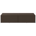 vidaXL Záhradný úložný box hnedý 220x50x58 cm polyratan