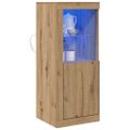 vidaXL LED komoda Hnedá 41 x 37 x 100 cm Kompozitné drevo