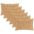 vidaXL Poťah na podložku 6 ks HOUTEN Sivohnedá 50 x 70 cm