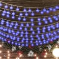 vidaXL Rozprávková svetelná reťaz s guľami 20m 200 LED modrá 8 funkcií