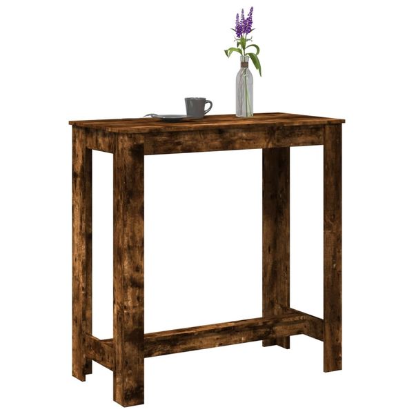 vidaXL Barový stôl dymový dub 102x50x103,5 cm kompozitné drevo