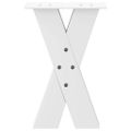 vidaXL Nohy konferenčného stolíka v tvare X, 2 ks, biele, 38 x (42-43) cm, oceľové