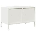vidaXL TV skrinka biela 68x39x43,5 cm oceľ valcovaná za studena
