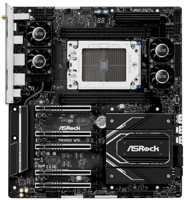 ASRock TRX50 WS / AMD TRX50 / 4x DDR5 DIMM ECC / 2x M.2 / 2x SlimSAS/ MCIO / USB-C / WiFi / EATX Základná doska, AMD TRX50, TR5, 4× DDR5 DIMM ECC (max. 1024GB), 2× M.2, 2× SlimSAS, MCIO, Wi-Fi, USB-C, EATX