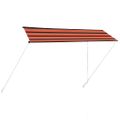 vidaXL Zaťahovacia markíza 350x150 cm oranžová a hnedá