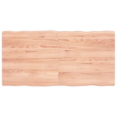 vidaXL Stolová doska svetlohnedá 120x60x(2-4)cm ošetrený masív hrany
