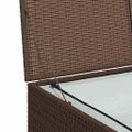 vidaXL Záhradný úložný box hnedý 150x100x100 cm polyratanový