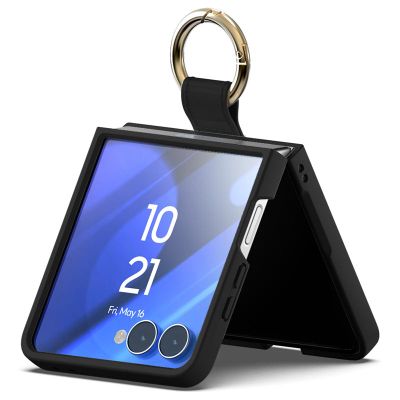 Puzdro MERCURY GOLD RING pre Samsung Galaxy Z Flip7, čierna
