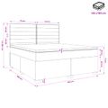 vidaXL Posteľ boxspring s matracom Tmavosivá 140 x 190 cm Látka