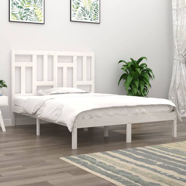 vidaXL Posteľ bez matraca biela 140x200 cm masívna borovica