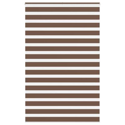 vidaXL Zebra roleta hnedá 145x200 cm šírka látky 140,9 cm polyester