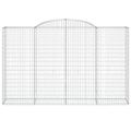 vidaXL Oblúkové gabiónové koše 4ks 300x50x180/200cm pozinkované železo