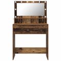 vidaXL Toaletné stolíky do spálne Staré drevo 80 x 39,6 x 135 cm