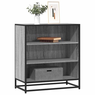 vidaXL Komoda sivá sonoma 68x35x76 cm kompozitné drevo a kov