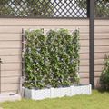 vidaXL Záhradný kvetináč 3 ks Biela 120 x 40 x 125,5 cm PP