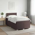 vidaXL Posteľ boxspring s matracom Tmavohnedá 120 x 190 cm Látka
