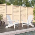 vidaXL Záhradné stoličky Adirondack 2 ks HDPE biele