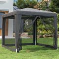 vidaXL Párty stan a 4 sieťkované bočné steny antracitový 2,5x2,5m HDPE