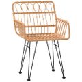 vidaXL Záhradné stoličky 2 ks s opierkami rúk 56x64x80 cm PE Rattan