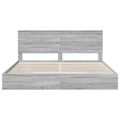 vidaXL Úložná posteľ Sivý Sonoma 200 x 200 cm Kompozitné drevo