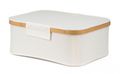 Úložný box G21 40 x 30 x 15 cm, bambusový s vekom, béžový