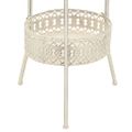 vidaXL Okrúhly kovový bistro stolík vintage prevedenie 40x70 cm biely