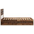 vidaXL Rám postele Staré drevo 90 x 190 cm Masívne borovicové drevo