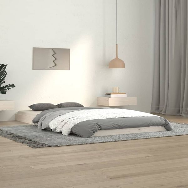 vidaXL Posteľný rám biely 100x200 cm borovicový masív