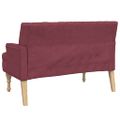 vidaXL Lavička s vankúšmi vínovo červená 113x64,5x75,5 cm látka